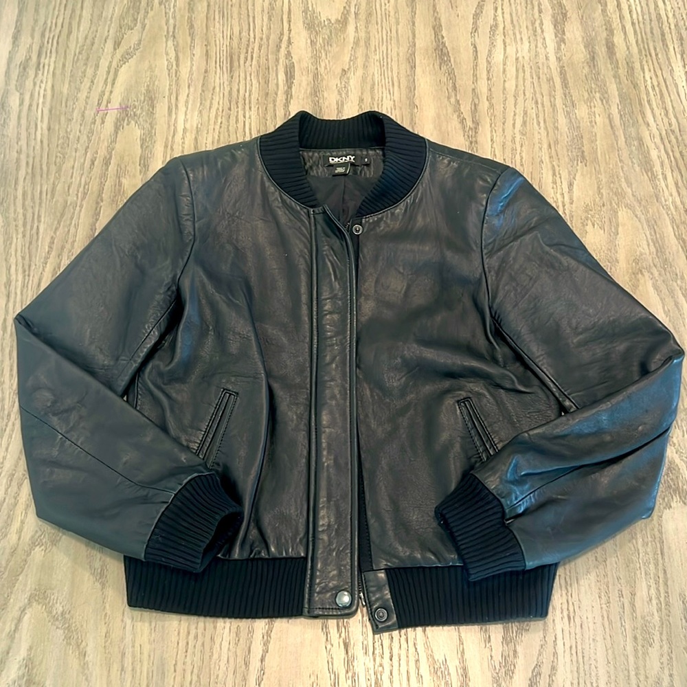 DKNY Women’s ‘s Leather Jacket Size Small